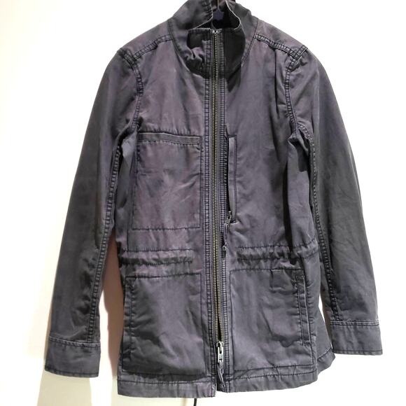 Madewell Fleet Utility Jacket XS Utility Military Cargo Cinched Waist Gray - Picture 4 of 16